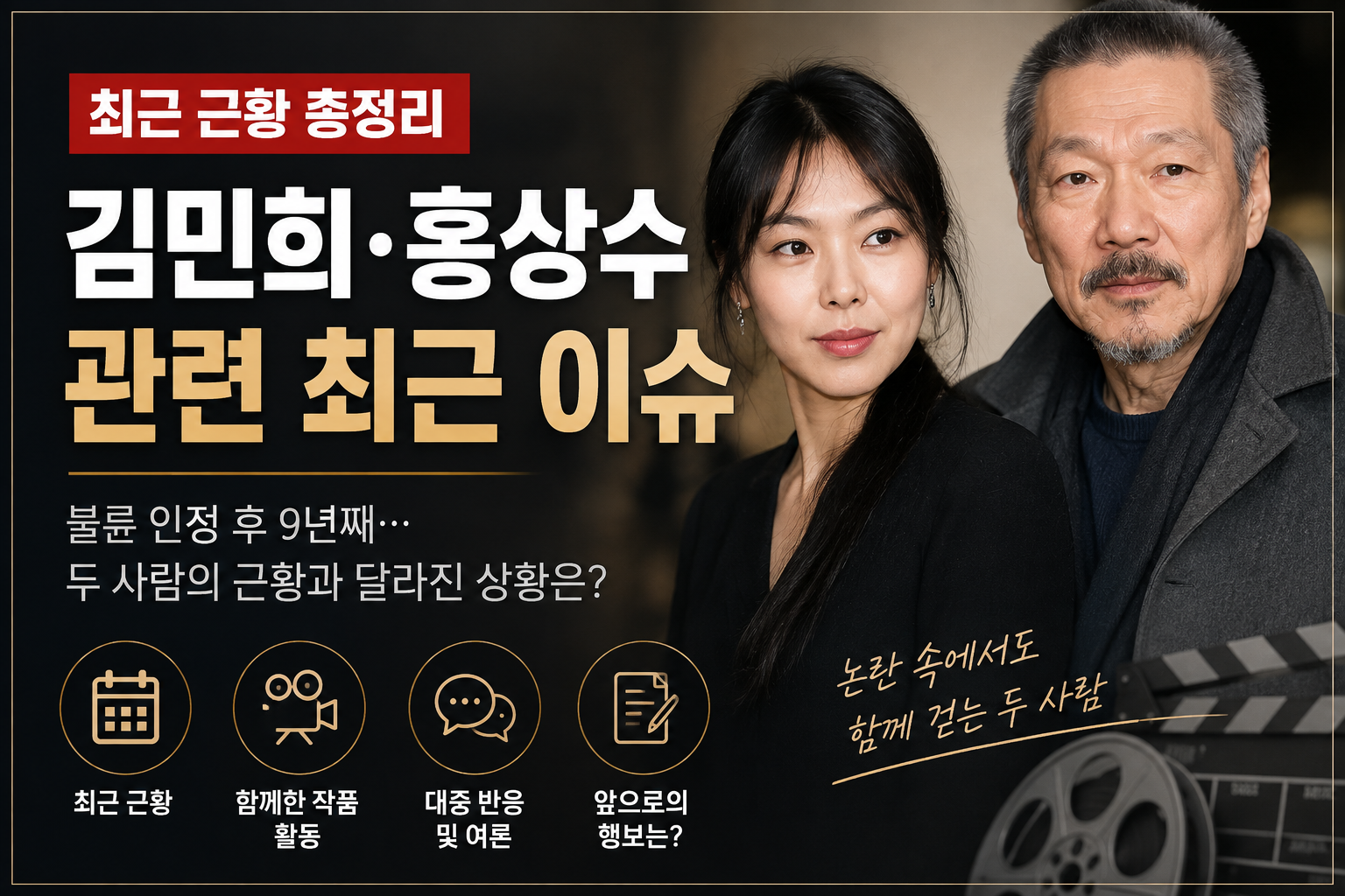 김민희·홍상수 최근 이슈 총정리/ 출산 후 첫 공개석상,영화로 돌아온 김민희