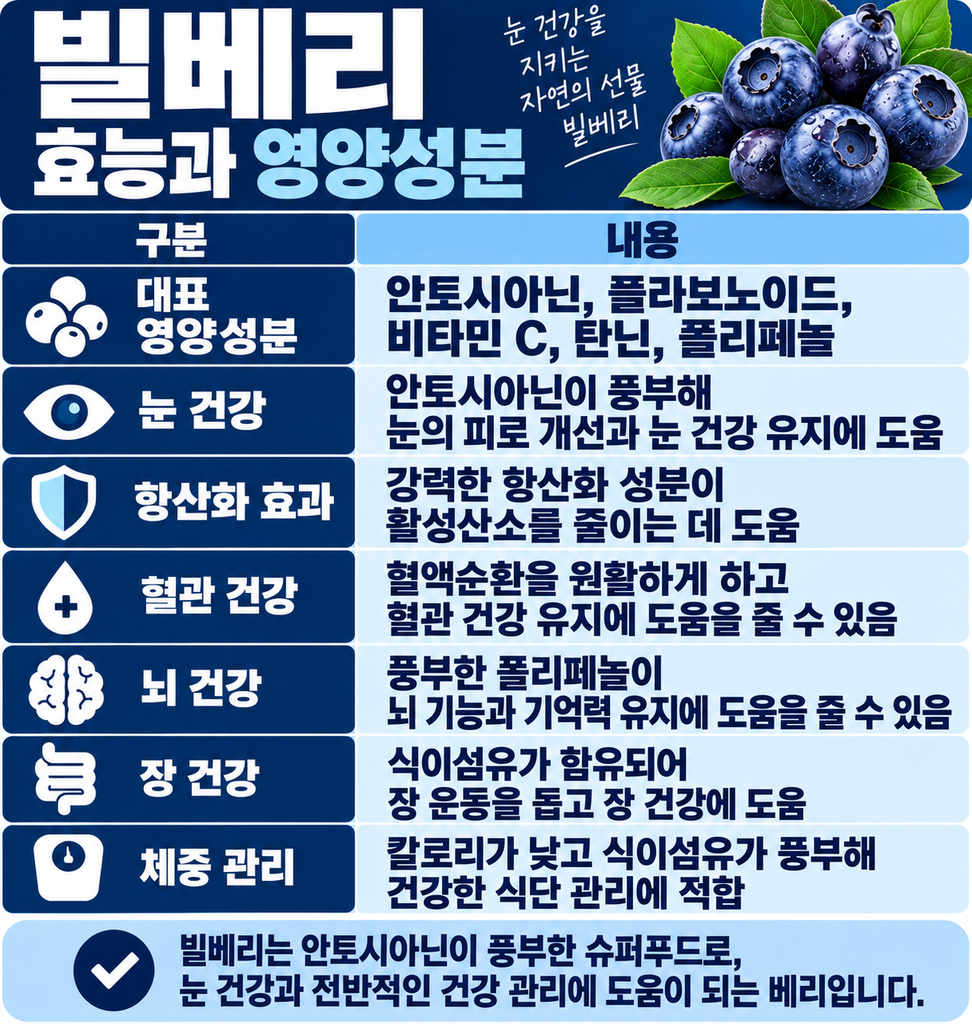빌베리 효능과 영양성분