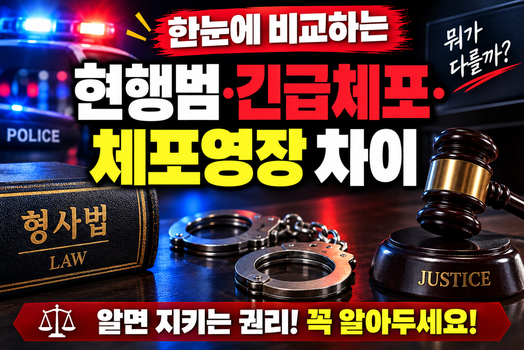 현행범·긴급체포·체포영장 차이 썸네일