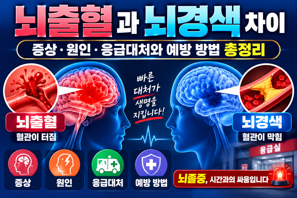 뇌출혈과 뇌경색의 증상,응급처치와 에방법 총정리 썸네일
